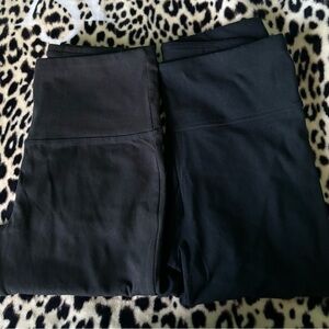 NWOT two pairs of women’s black leggings (spalding and jockey) size medium